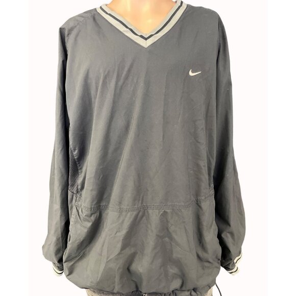 Nike Team Dri-Fit Men's Black Pullover Sweater/Windbreaker Sz L SKU 5066 - Picture 1 of 8
